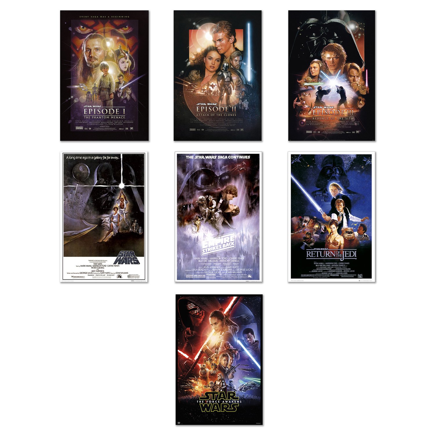 Amazon.co.jp: スターウォーズ エピソード1、2、3、4、5、6、7 映画